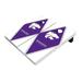 Skip's Garage 2' X 3' Kansas State Wildcats Diamond Cornhole Boards Solid Wood in White/Indigo | 12 H x 24 W x 36 D in | Wayfair CHAAT2x3WF-588