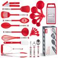 KALUNS 24-Piece Assorted Kitchen Utensil Set, Nylon & Stainless Steel in Red | Wayfair K-US24R