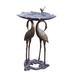 Bay Isle Home™ Linkwood 2 Crane Lily Birdbath Metal | 29 H x 15 W x 10 D in | Wayfair 935E688F357747D598C2650AC72EAD71