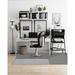 Corrigan Studio® Boutwell Low Pile Carpet Straight Rectangular Chair Mat in Gray/White/Brown | 2' W x 3' D | Wayfair