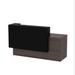 Ebern Designs Royalle Rectangular Laminate Reception Desk Laminate/Wood in Brown | 41.34 H x 70.87 W x 27.56 D in | Wayfair