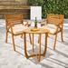 Red Barrel Studio® Sauvage 2-Person Patio Dining Set w/ Cushions: Heavy Duty & Easy Assembly Wood in Brown/White | 27.56 W x 27.56 D in | Wayfair