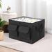 Rebrilliant 16 Pair Shoe Storage Box Fabric in Black | 13.4 H x 19.5 W x 15.7 D in | Wayfair EBE37660822C4B7E859CFA1B556AB366