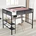 Mason & Marbles Aleta Full Loft Bed Metal in Black/Brown | 54.26 H x 77.86 W x 57.06 D in | Wayfair 3E2DC6A471434720B0534264FEA766F7