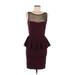 Aqua Cocktail Dress: Burgundy Dresses - Women's Size Medium