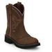 Justin Boots Gemma 8" Round Toe - Womens 8.5 Brown Boot B