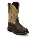 Justin Original Workboots Superintendent 11" Round Toe - Mens 12 Brown Boot D