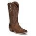 Justin Boots Rein 12" Square Toe - Womens 9.5 Brown Boot B