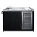 Summit CARTOS54LG 58" Kitchenette w/ Sink & Refrigerator - Black/Silver, 115v