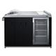 Summit CARTOS54LG 58" Kitchenette w/ Sink & Refrigerator - Black/Silver, 115v