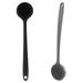 NUOLUX 2Pcs Silicone Body Scrubber Long Handle Back Scrubber Silicone Back Bath Brush