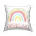 Stupell Dream Big Rainbow Phrase Printed Throw Pillow by LSR Design Studio