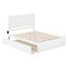 AFI Canyon Queen Wood Platform Bed with Footboard & Twin XL Trundle in White