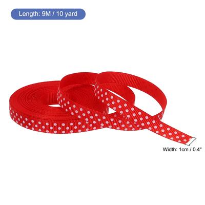 Grosgrain Ribbons with White Dots Ribbon Bow Decoration