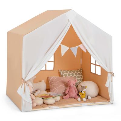 Kid's Play Tent Toddler Playhouse Castle Wood Fram...