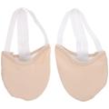 NUOLUX Half Sole Stretch Women Dance Shoe Exercise Rhythmic Gymnastics Shoes Slippers Non-slip Belly Dancing Shoes for Adult(Skin Color L)