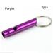 1/2/5/10pcs 7 Colors with Keyring Small Size Camping Hiking Emergency Whistles EDC Tools Training Accessories Survival Whistle PURPLE 2PCS