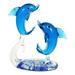 Dolphin Glass Crystal Statue Figurines Animal Figurine Ornament Decoration Blown Miniature Hand Sculpture Paperweight