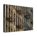 Canvas Print: Fire Escapes On Brownstone New York New York 2007