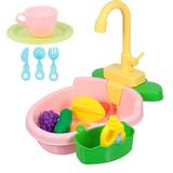 Kitchen Kids Sets Water 1 Set Fake Playhouse Toys Vegetable Girls Old Year Baby Food Running 8 4 Ages Sink Toddler 3