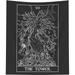 The Ghoulish Garb The Tower Tarot Card Terror Tarot Shadow Edition Tapestry 60 x 50
