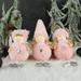 GROFRY Christmas Doll Ornament Owl/Pointed/Elk Pink Hat Long Leg Flannel Doll Plush Toys Desktop Decoration Cute Plush Angel Dolls Hanging Decoration Children Gift