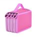 NUOLUX Colored Pencil Case with Compartments 72 Slots Handy Pencil Bags Large for Watercolor Pencils Gel Pens and Ordinary Pencils (Pink)