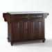 HomeStock Timeless Tradition Stainless Steel Top Full Size Kitchen Island/Cart Mahogany/Stainless Steel