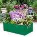 wofedyo home decor Fabric Raised Garden Bed Rectangle Breathable Planting Container Growth Bag farmhouse decor tools Green 30*20*2