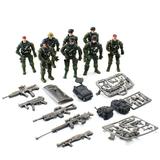 SWAT Team Figure 8PCS Military Action Figures Soldiers Toys with Weapon Accessories Movable Joints Military Soldiers Model Toy