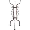 Evergreen Tall Black Metal Scroll Bird Bath Stand - Stand pp - 12.5â€�L x 12.5 W x 34 H