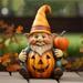 LSLJS Fall Decor Halloween Decor Outdoor Garden Decoration With Light Resin Home Statue Fall Pumpkin Gnome Statue For Holiday Decoration Collectible Statue. for Thanksgiving Havest Fall Halloween