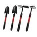 4 Pieces Garden Tool Set Garden Hoe Cultivator Gardening Tool Kits Hand Planting