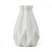 YUEHAO Home Decor Origamis Imitation Flower Basket Ceramic Vase Flower Pot White Decoration & Hangs Desktop Ornament White