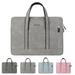 Women Men Business Laptop Bag Case Shoulder Tote Bag Notebook Bag Briefcase-Light Gray-15/15.4/15.6 inches