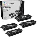 LD Compatible Toner Cartridge Replacement for TN650 High Yield (Black 4-Pack)