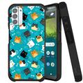 Compatible with Nokia G310 5G; Hybrid Fusion Guard Phone Case Cover (Teal Fishbone Cat)