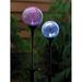 Garden Solar Light | Outdoor Decorative Garden Decor For Lawn Yard Patio & Flower Gardens | Crackled Glass Globe Color Changing Lights | Solar Northern Lights Sphere