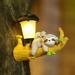 BeforeyaynPatio LED Solar Lights Sloth Hanging Lights Animals Outdoor Garden Decorative Lights Solar Pendant Lights Solar Wall Lights Outdoor Solar Wall Lights