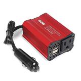 150W Power Inverter DC 12V to 110V AC Car Plug Adapter Outlet with Dual USB Car Adapter for Laptop Phone