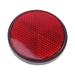 NUOLUX 2 Pcs Plastic Round Reflective Warning Reflector Fits for Car Motorcycle Motor Bikes Bicycles ATV Dirt Bike (Red)