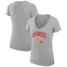 Women's G-III 4Her by Carl Banks Heather Gray San Francisco 49ers Filigree Logo Lightweight V-Neck Fitted T-Shirt