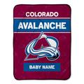 Chad & Jake Colorado Avalanche 30" x 40" Personalized Baby Blanket