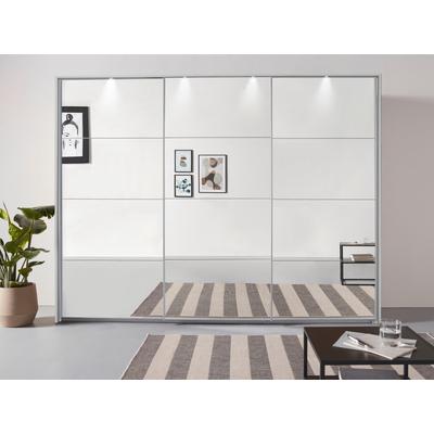 Schwebetürenschrank RAUCH "Oteli", grau (seidengrau), B:278cm H:233cm T:68cm, Holzwerkstoff, Schränke, mit Spiegelfront und Passepartout optional mit Beleuchtung Image