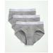 Brooks Brothers Men's Supima Cotton Low-Rise Briefs-3 Pack | Grey | Size Small