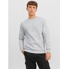 Sweatshirt JACK & JONES "JJEBRADLEY SWEAT CREW NOOS", Herren, Gr. L, grau (light grau melange), angeraute Sweatware, Obermaterial: 61% Polyester, 39% Baumwolle, meliert, modisch, relaxed fit taillenbedeckt, Rundhals, Langarm Rippbündchen,...