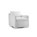 Swivel Chair - Abbyson Home JOJO Fletcher Luxe Feather & Down Swivel Chair Chenille/Fabric in White | 33.5 H x 32.8 W x 37.5 D in | Wayfair