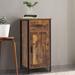 Co-t Side Cabinet 1 Door 1 Drawer Floor Storage Cabinet 2 Layers Industrial Storage Cabinet Manufactured in Black | Wayfair B09NR12M5G.5.BlackA