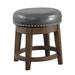 Red Barrel Studio® Deneshia Swivel Stool Wood/Leather in Gray | 18 H x 18 W x 18 D in | Wayfair 22CE9351E1994D3D84B0CD2F91A85E2F