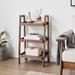 Red Barrel Studio® 17.72" W Solid + Manufactured Wood Shelving Unit Solid Wood in Brown | 31.5 H x 17.72 W x 12.6 D in | Wayfair